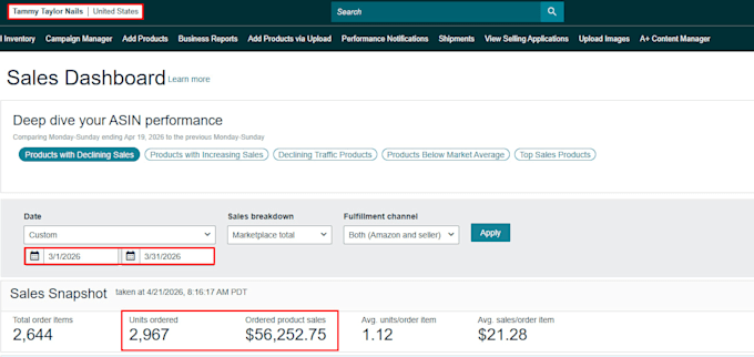 your amazon account manager, seller and vendor central