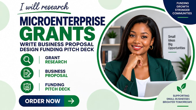 research microenterprise grant write business proposal design funding pitch deck