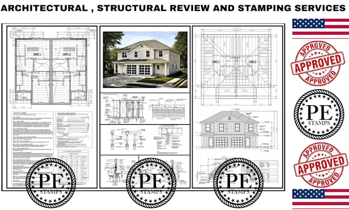 review, stamp al nc sc md ca pa ga architectural plan, structural engineer