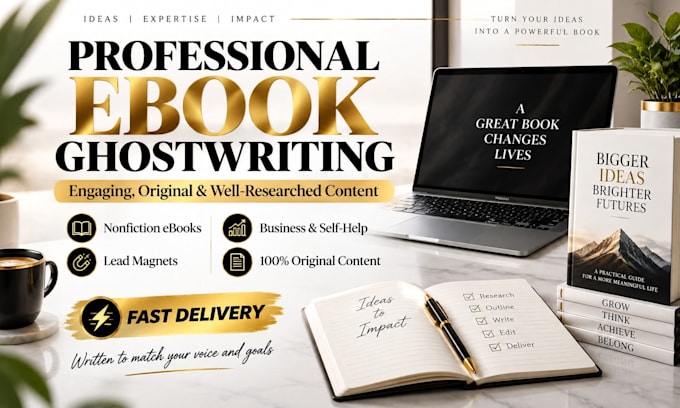 ghostwrite a high quality ebook, guide or nonfiction book