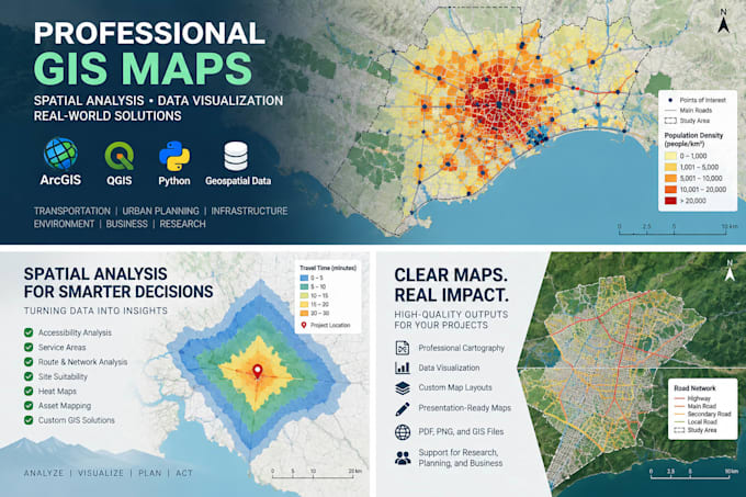 create professional gis maps and spatial analysis
