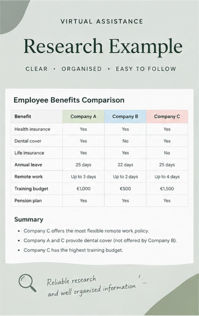 provide virtual assistant and administrative support