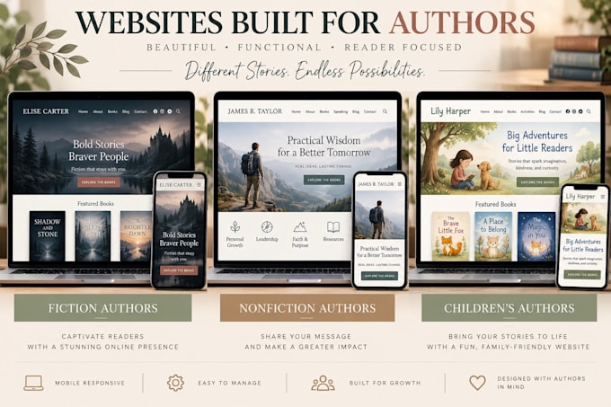 design a wordpress website for authors