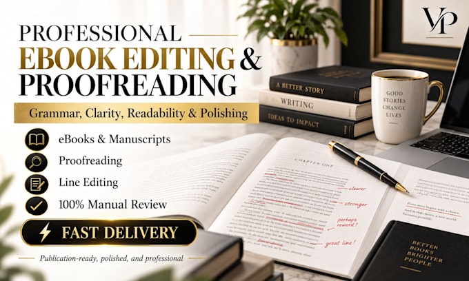 professionally edit and profread your ebook or manusript