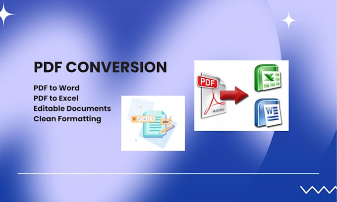 convert PDF to word and excel and format files