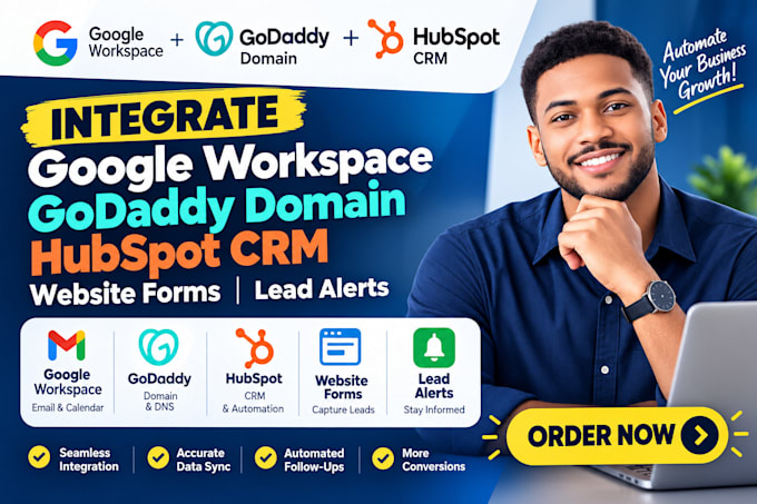 integrate google workspace godaddy domain hubspot CRM website forms lead alerts
