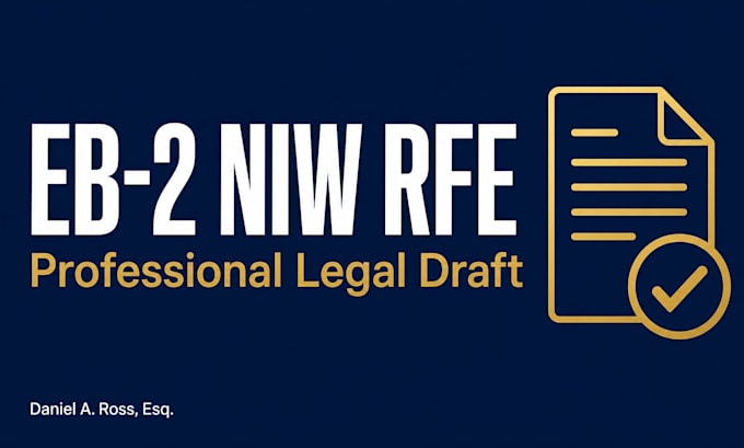 draft a professional eb2 niw rfe response letter for uscis