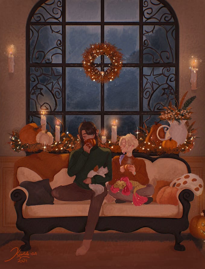 draw whimsical character art, book cover illustrations