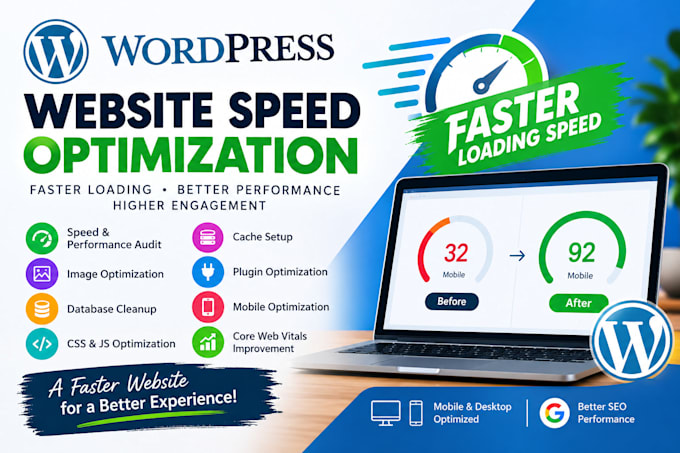 optimize wordpress website speed and improve loading performance