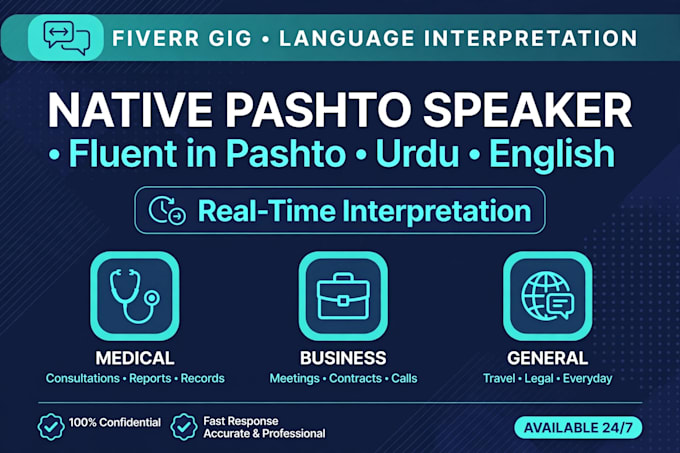 professional english to pashto interpreter