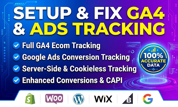 fix google analytics 4, shopify ga4 ecommerce, ads conversion tracking