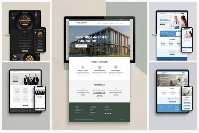 create a modern german business website in wordpress
