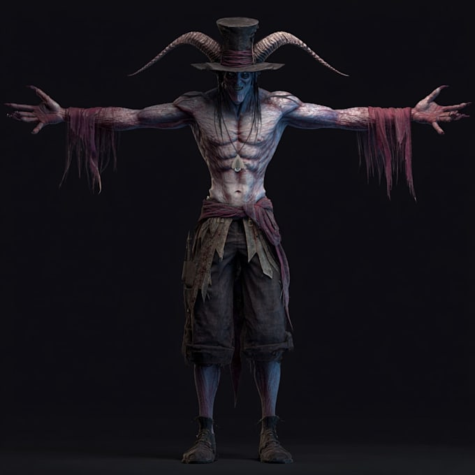 create a fantasy horror full body character