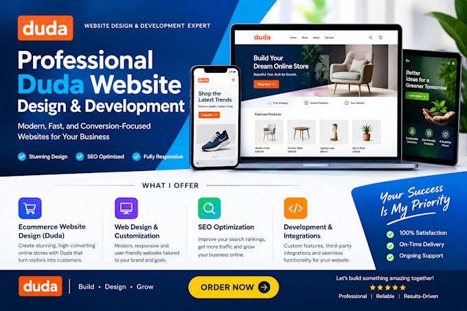 design and redesign duda website build and create duda website and duda