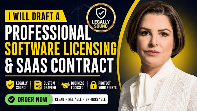 draft a professional software licensing and saas contract
