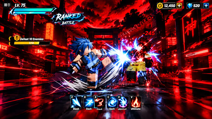 develop roblox anime fighting game combat system melee skill scripter roblox vfx