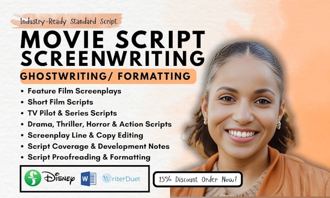 write movie script feature film script screenplay screenwriting novel adaptation