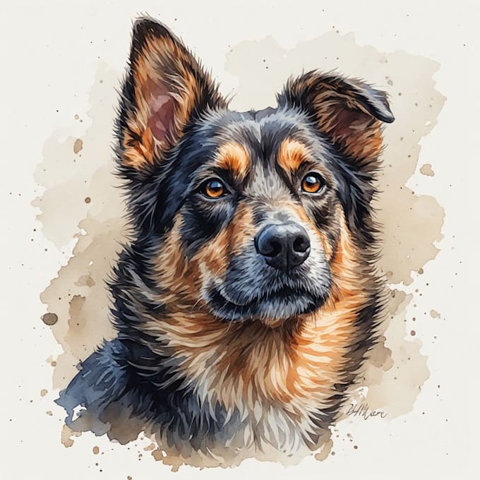 do a custom pet portrait, dog portrait, cat portrait