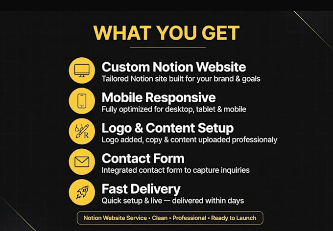 build a clean notion website your business in 24hrs