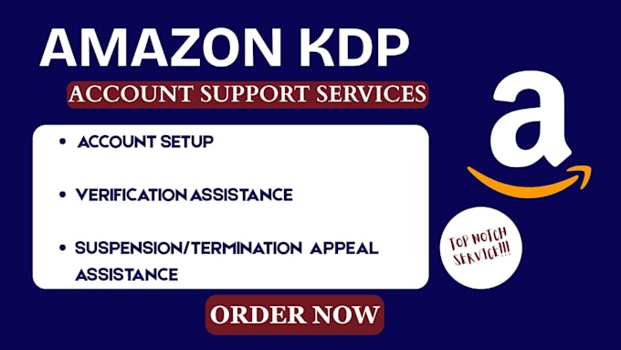 help with KDP account setup, verification termination and suspension issues