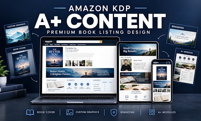design high converting amazon KDP a plus content for your book to get sales