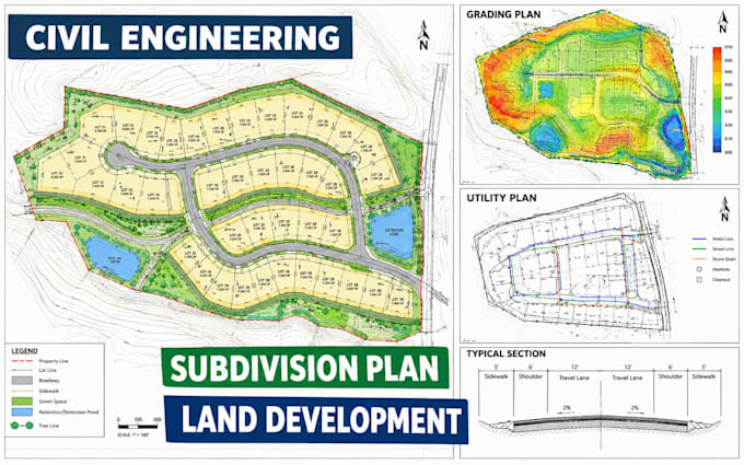 certified engineer grading real estate master land development plan subdivision