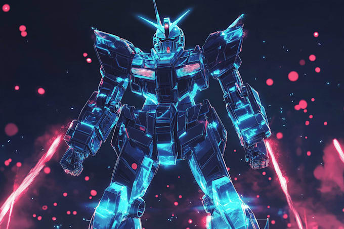 make gundam character illustration