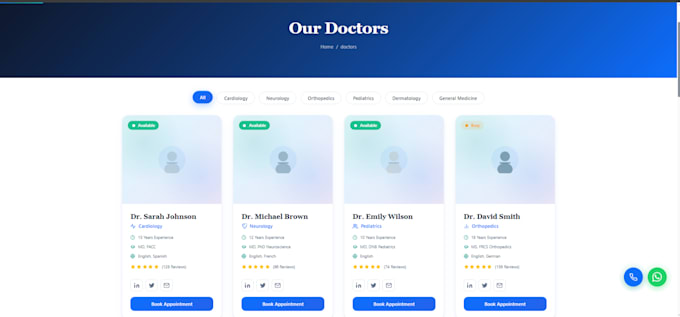 design a modern healthcare clinic website