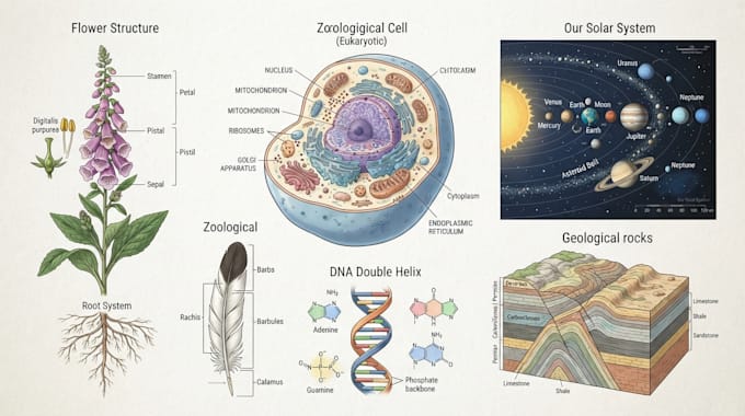 make scientific illustrations for you