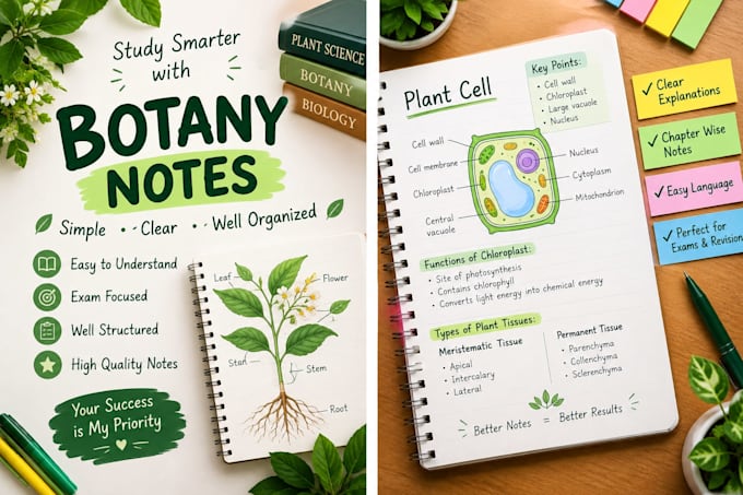 provide botany notes and study material