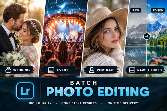 cull and batch edit wedding event portrait photos in lightroom
