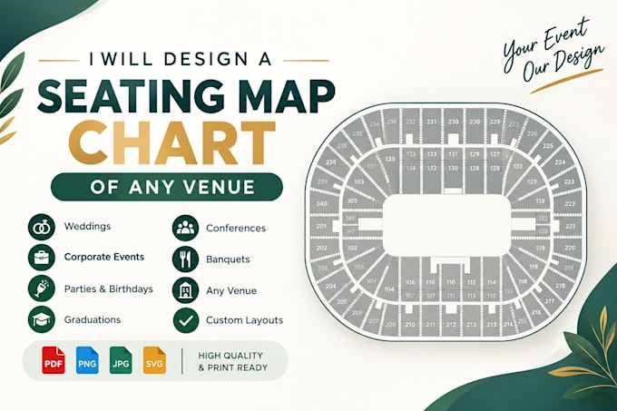 design a seating map chart of any venue