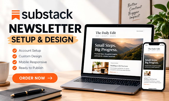 set up and design your substack newsletter and publication
