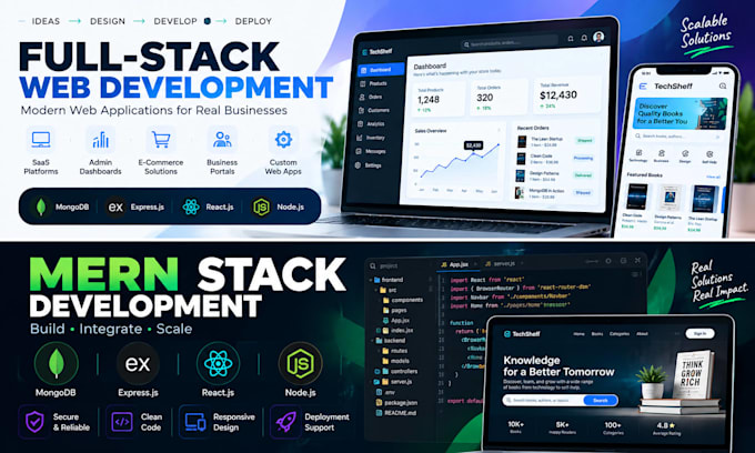 develop a custom mern stack web application