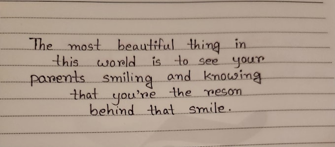 write your notes in neat handwriting