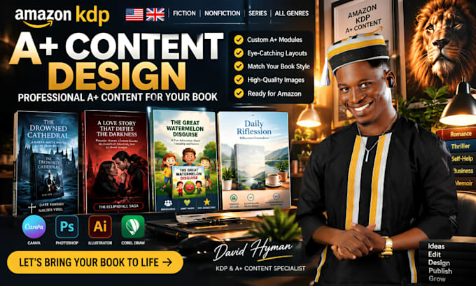 design amazon KDP a plus content for your book