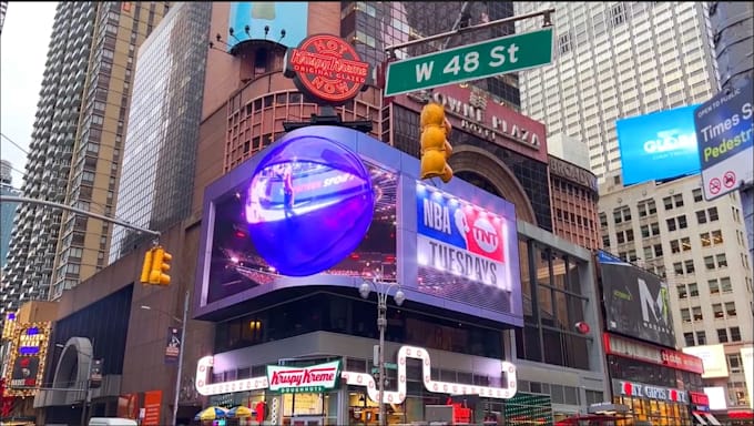 make anamorphic 3d animation video for your led billboards