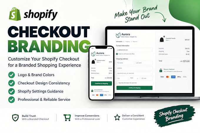 customize shopify checkout branding and design
