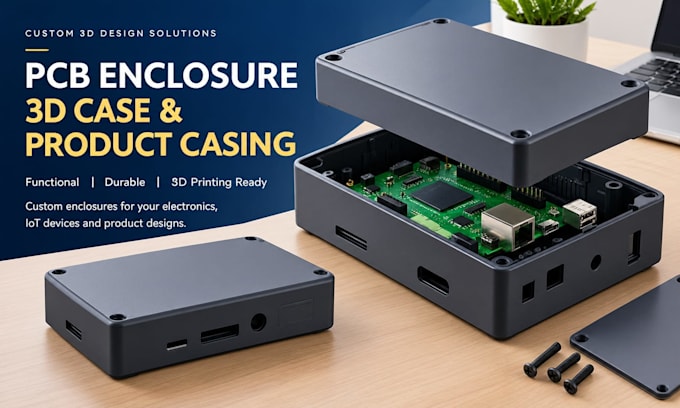 design custom pcb enclosure 3d case product casing 3d printing enclosure design