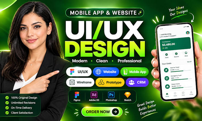 do ui ux design, mobile app design, design app screenshot for app and play store