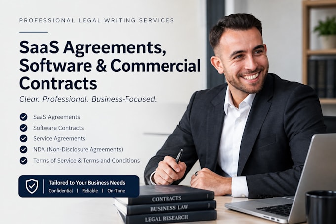 draft and review saas agreements, software contracts, and commercial agreements