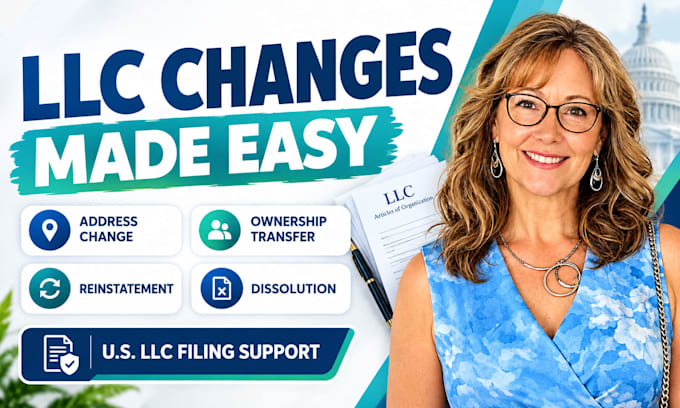 do llc address change, llc reinstatement, dissolution and llc ownership transfer