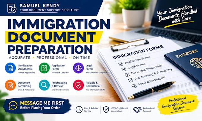 prepare immigration documents, applications and legal forms