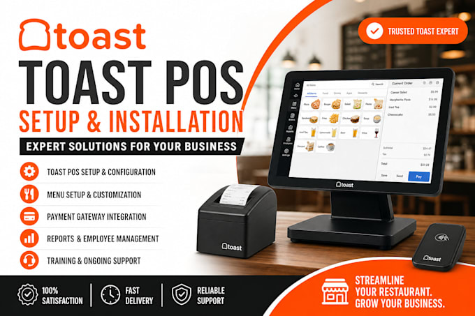 set up toast pos, build restaurant menu, nested modifiers