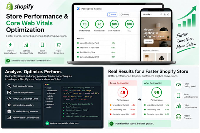 optimize shopify speed and core web vitals