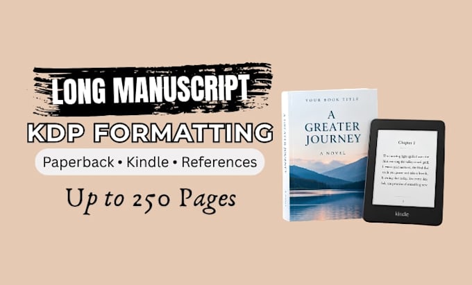 format long manuscripts for KDP paperback and ebook