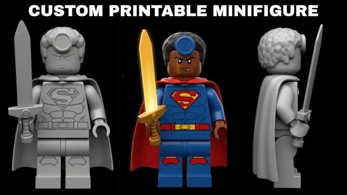 do custom lego minifigure and accessories for 3d printing and shipping