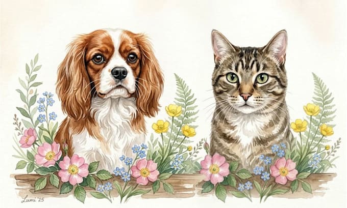 draw your pet in watercolor