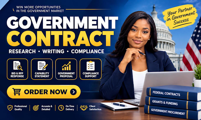 be your government contract consultant and proposal writer