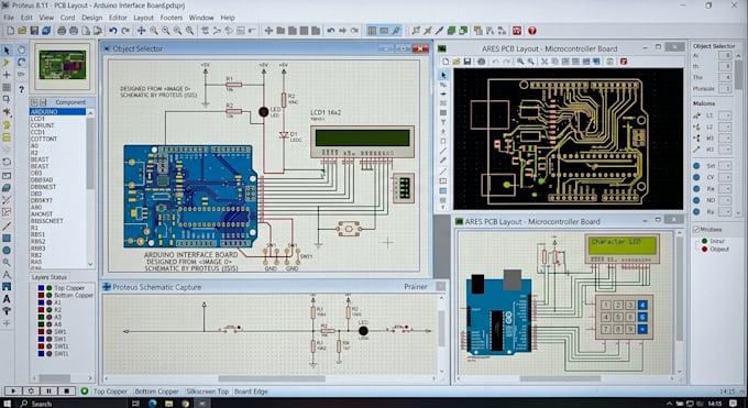 design and simulate electronic circuit in proteus